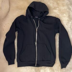 Vintage HTF American apparel unisex black F497 zip boxy fit hoodie